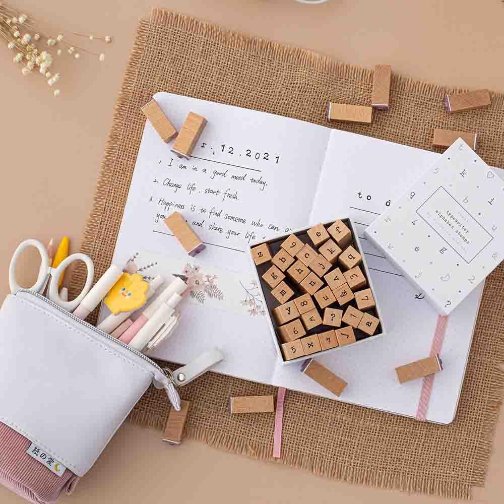 Tsuki Bullet Journal Typewriter Style Alphabet Stamp Set ☾ - Image 7