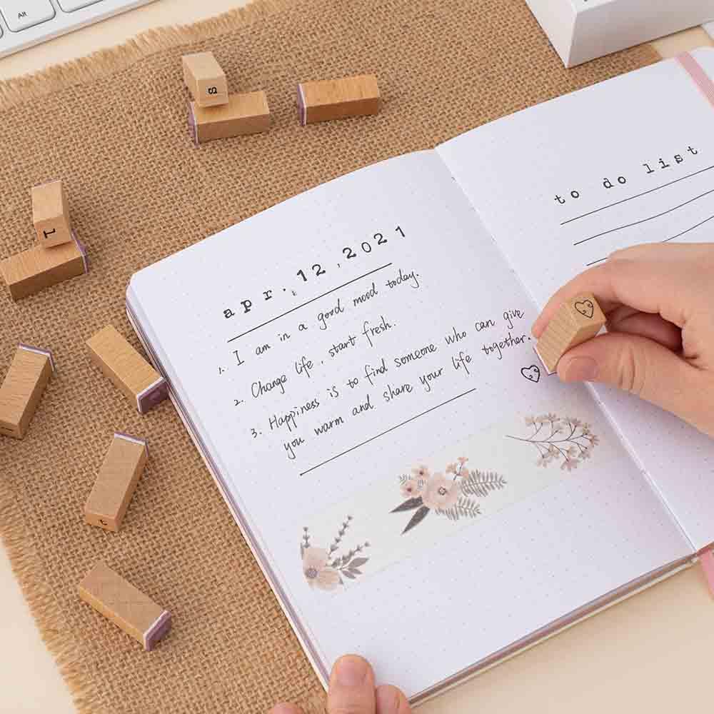 Tsuki Bullet Journal Typewriter Style Alphabet Stamp Set ☾ - Image 8