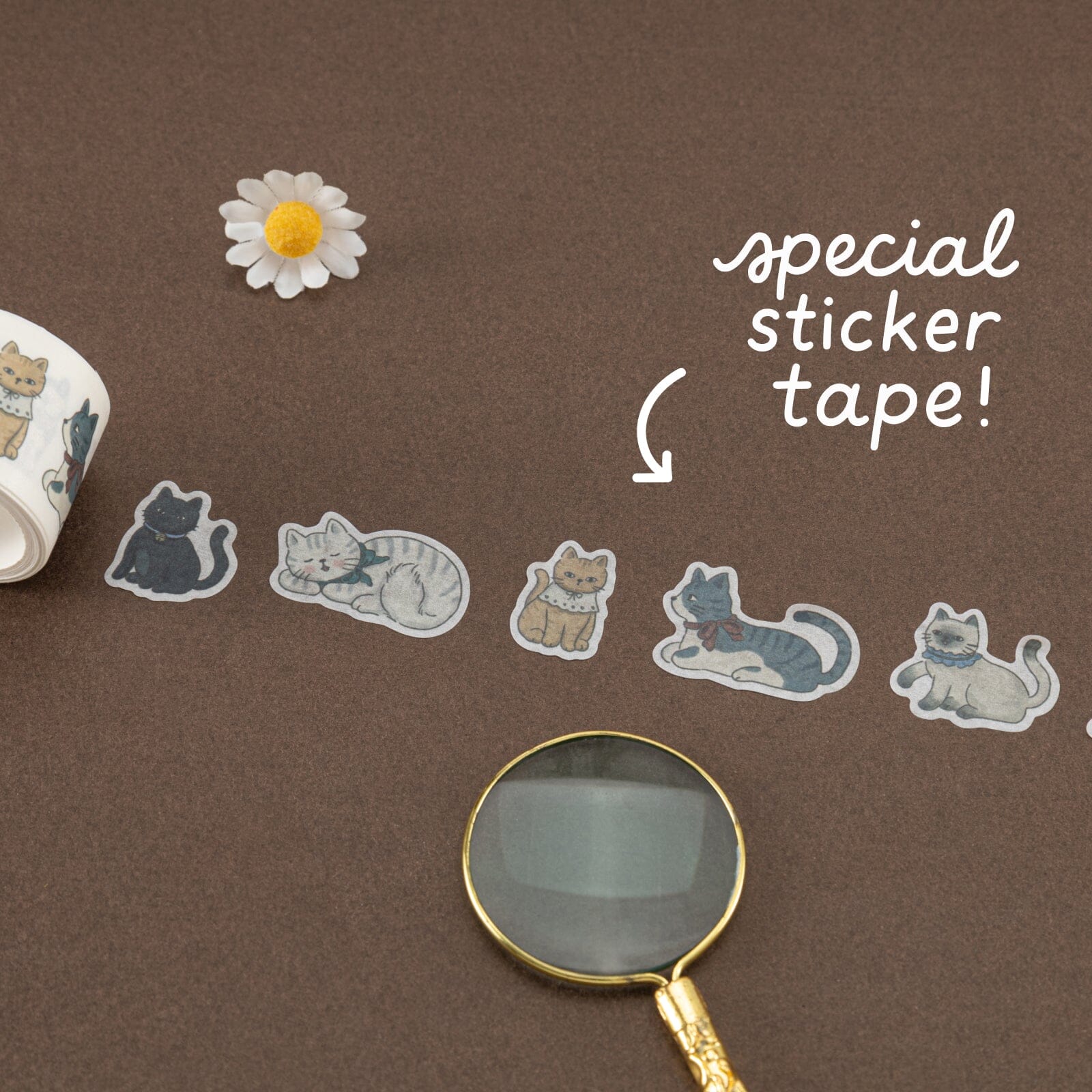 Tsuki ‘Vintage Neko’ Washi Tape Set ☾ - Image 17