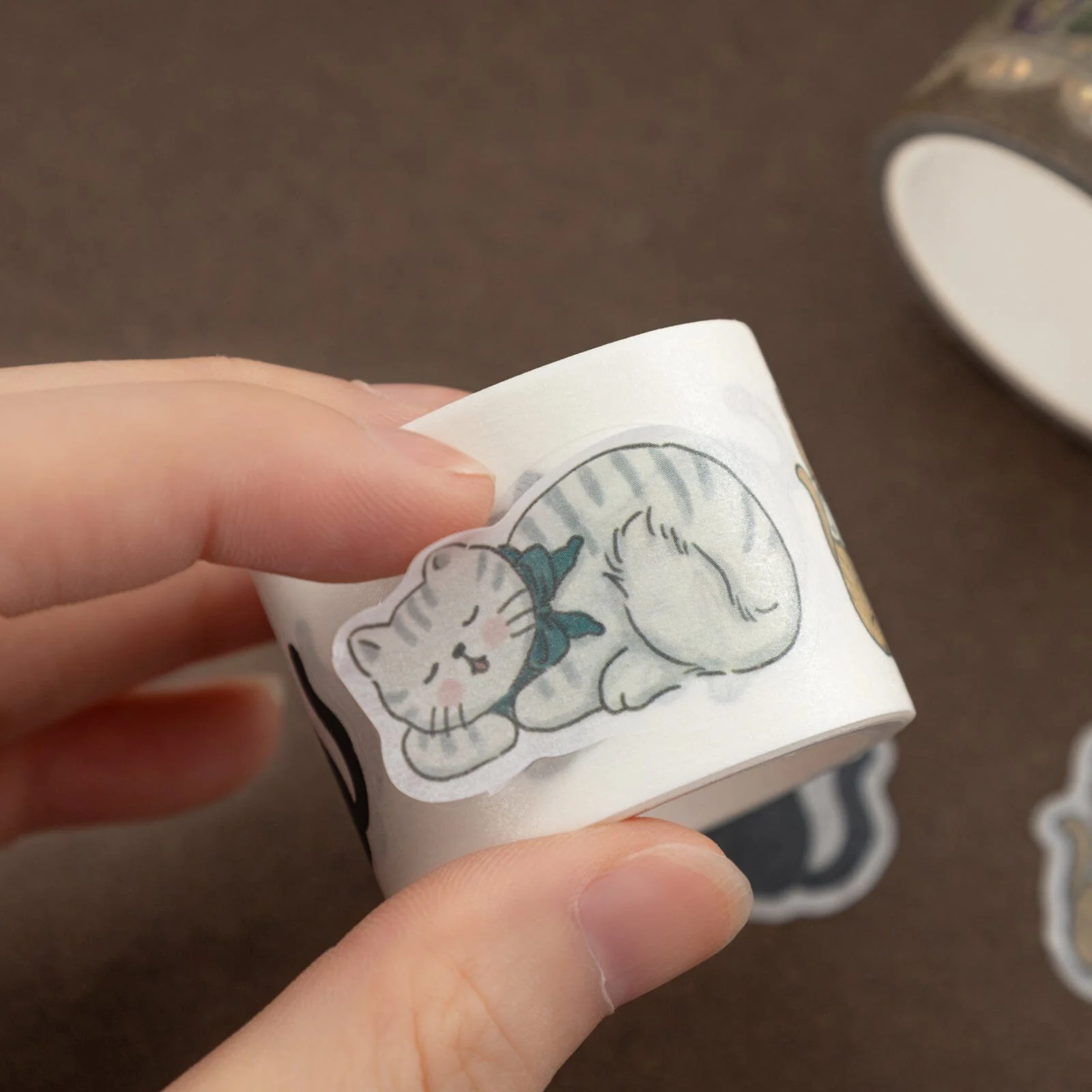 Tsuki ‘Vintage Neko’ Washi Tape Set ☾ - Image 18