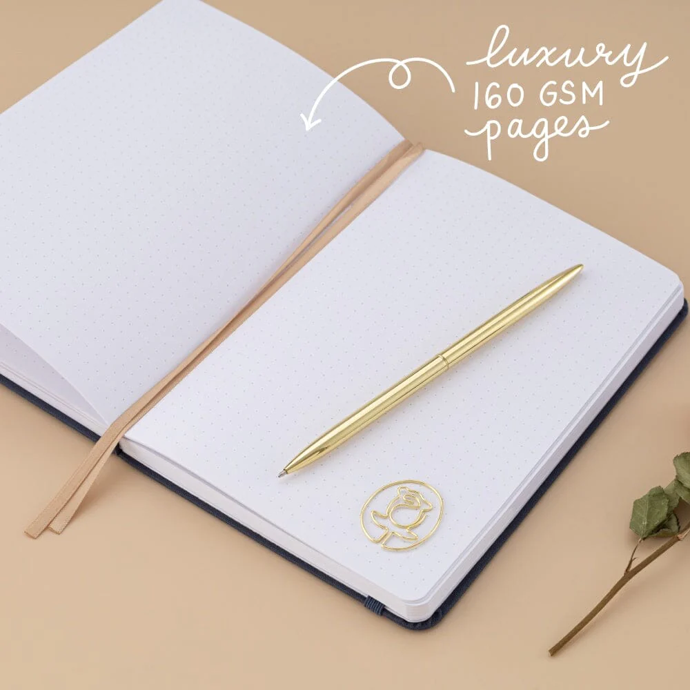 Tsuki ‘Vintage Rose’ Antique Blue Limited Edition Bullet Journal ☾ - Image 10