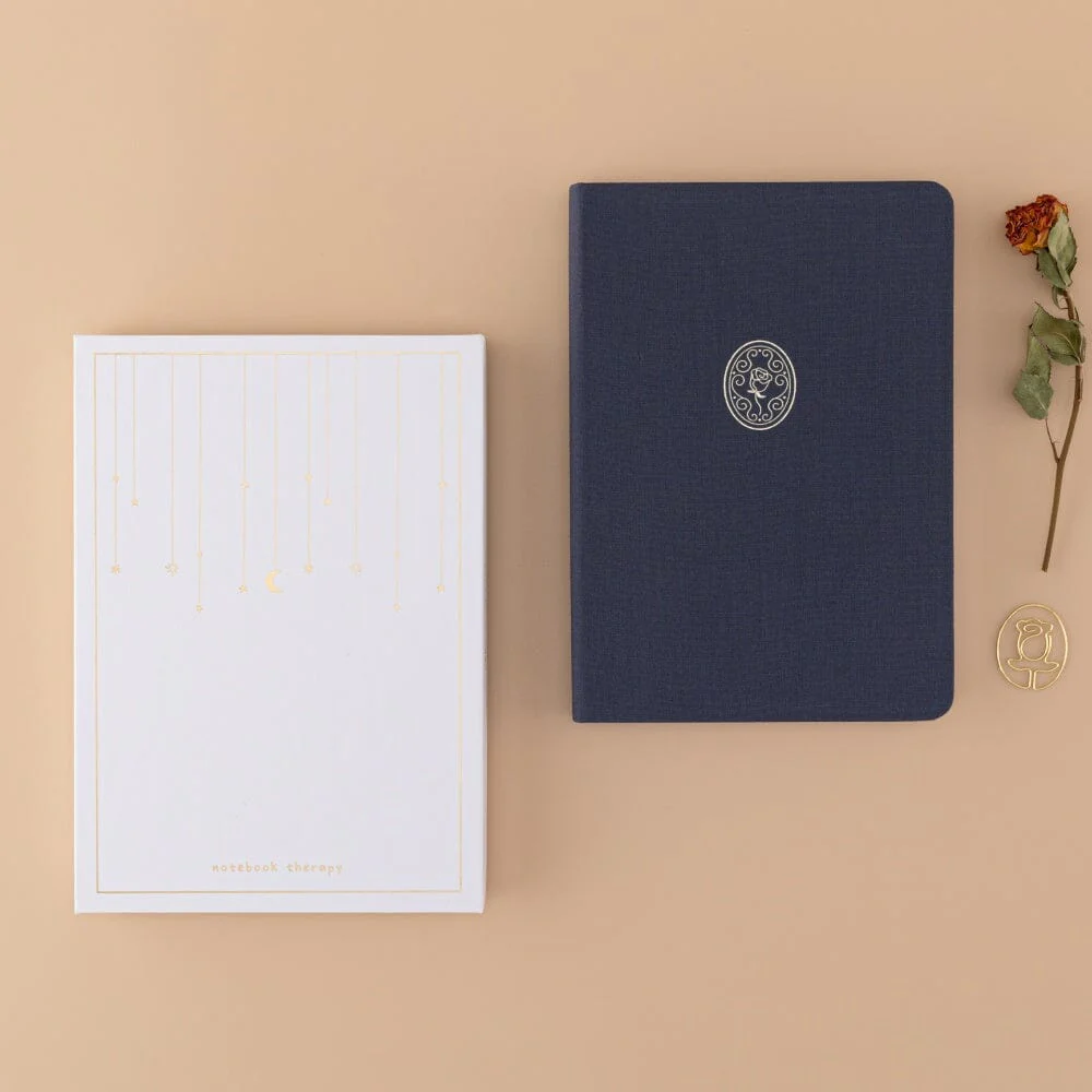 Tsuki ‘Vintage Rose’ Antique Blue Limited Edition Bullet Journal ☾ - Image 12
