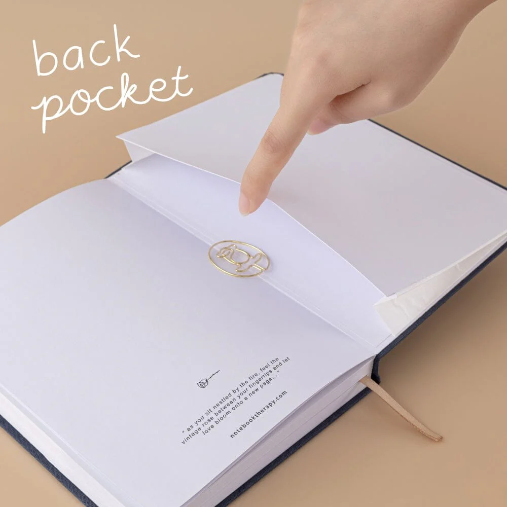 Tsuki ‘Vintage Rose’ Antique Blue Limited Edition Bullet Journal ☾ - Image 8