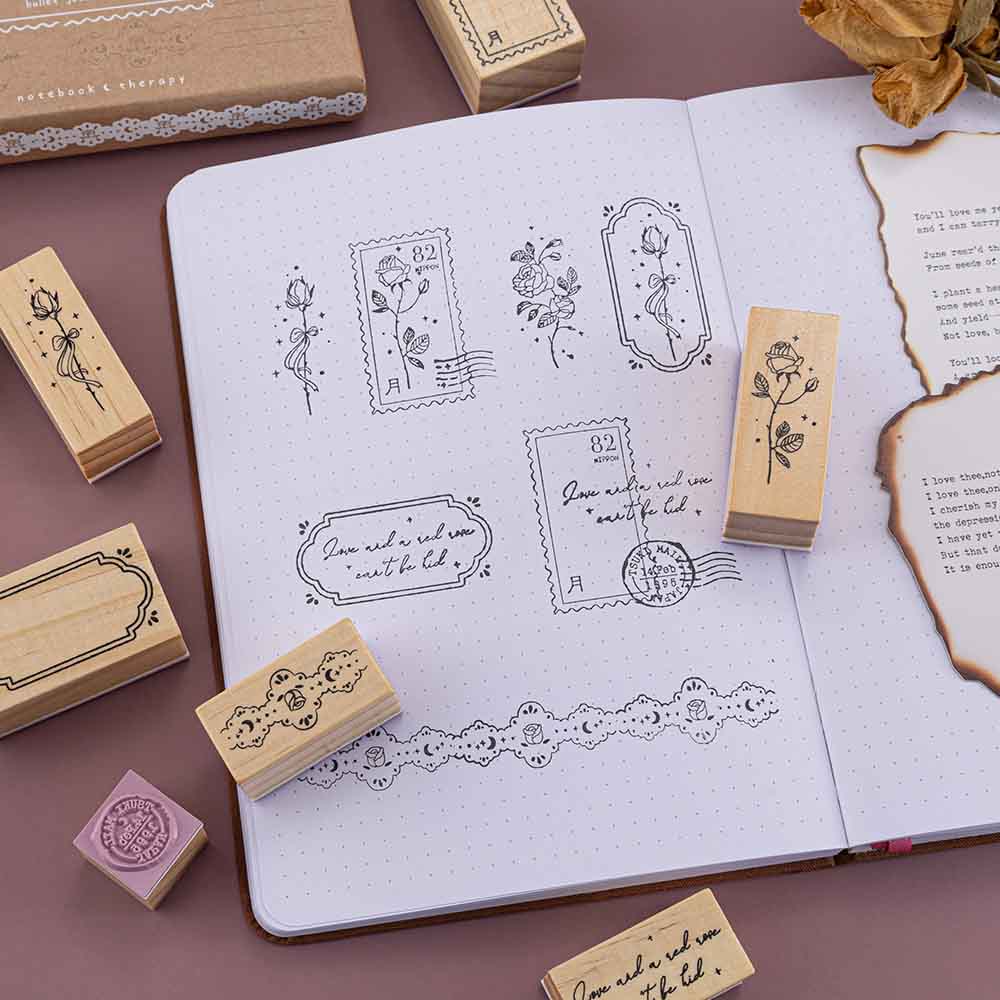 Tsuki ‘Vintage Rose’ Bullet Journal Stamp Set ☾ - Image 7