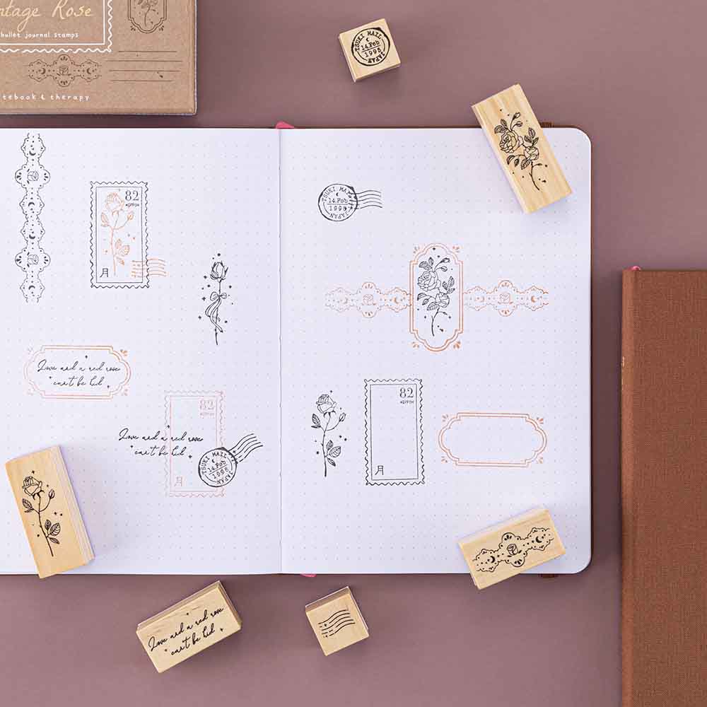 Tsuki ‘Vintage Rose’ Bullet Journal Stamp Set ☾ - Image 8