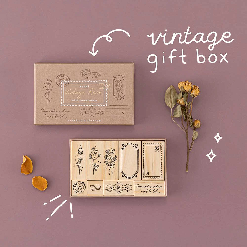 Tsuki ‘Vintage Rose’ Bullet Journal Stamp Set ☾ - Image 9