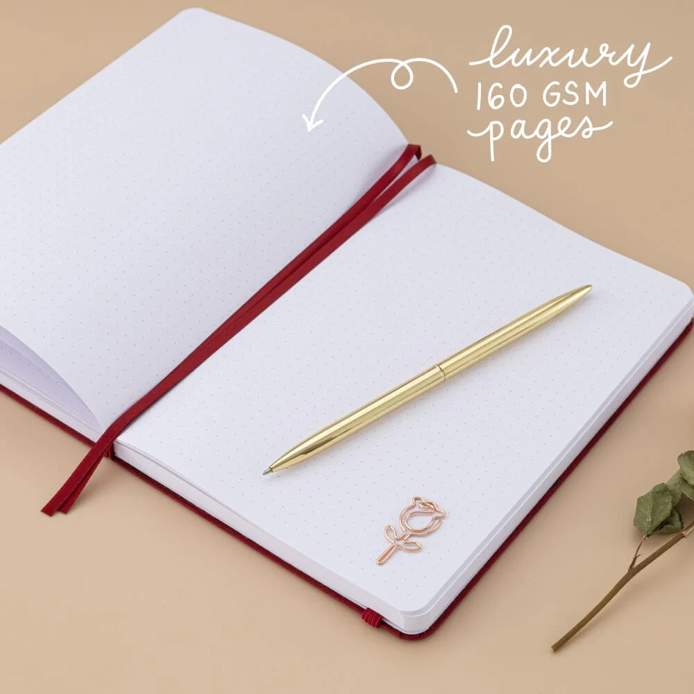Tsuki ‘Vintage Rose’ Petal Red Limited Edition Bullet Journal ☾ - Image 10