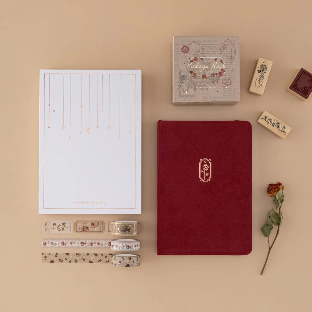Tsuki ‘Vintage Rose’ Petal Red Limited Edition Bullet Journal ☾ - Image 13