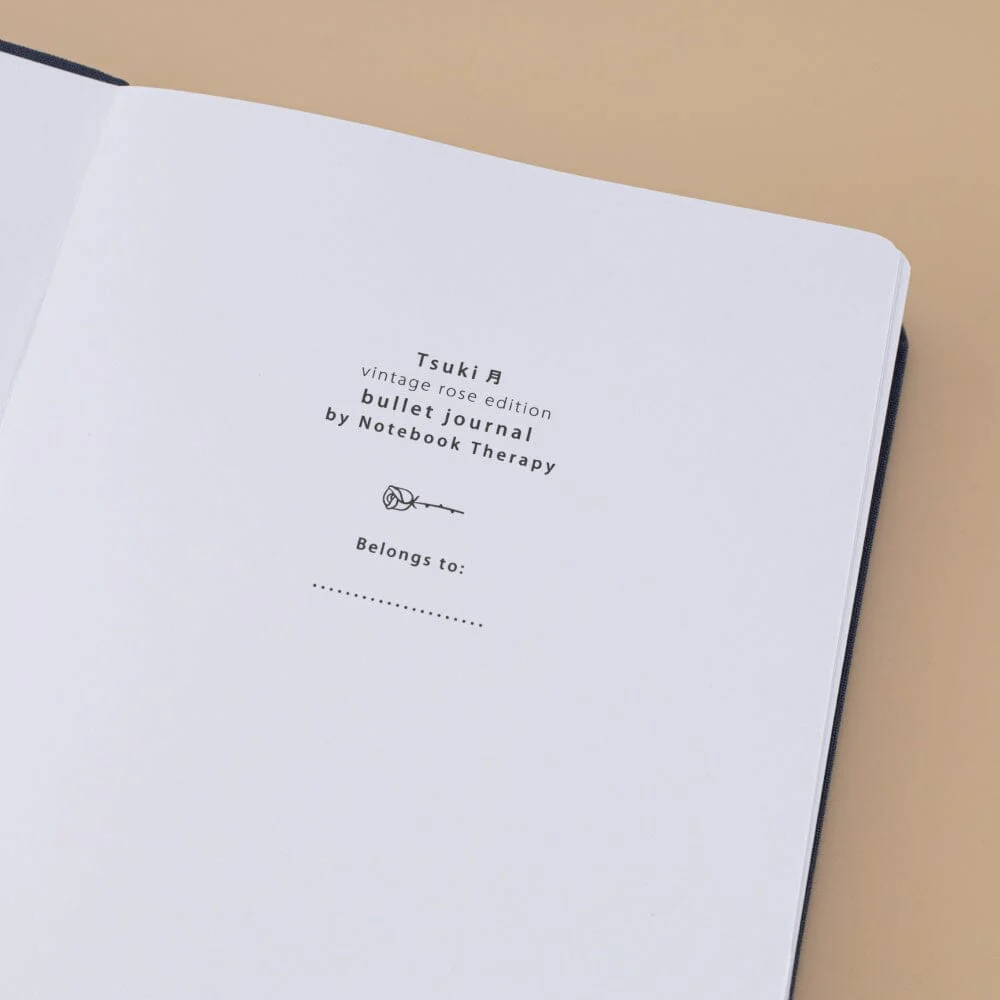 Tsuki ‘Vintage Rose’ Pressed Petal Limited Edition Bullet Journal ☾ - Image 5