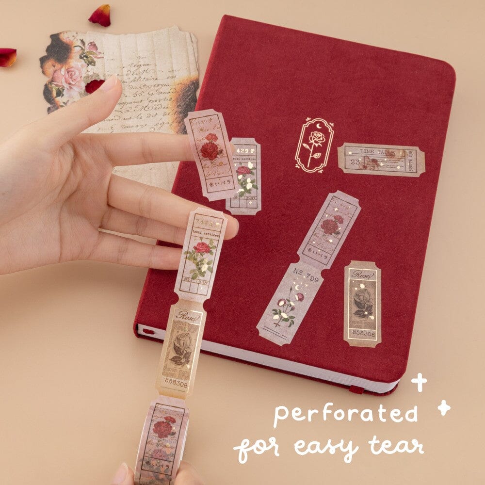 Tsuki ‘Vintage Rose’ #2 Washi Tape Set ☾ - Image 13