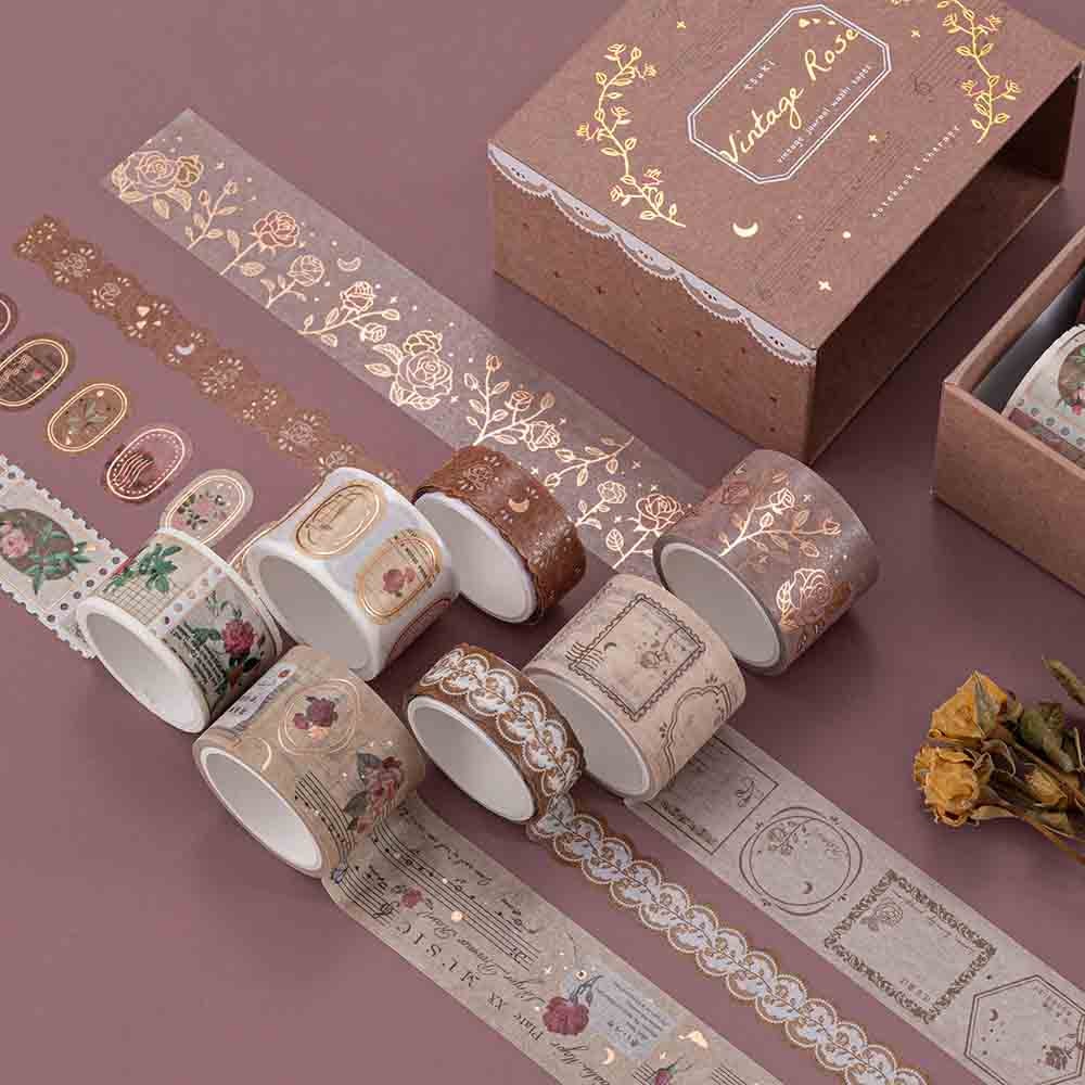 Tsuki ‘Vintage Rose’ Washi Tape Set ☾ - Image 12