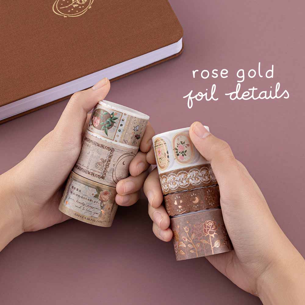 Tsuki ‘Vintage Rose’ Washi Tape Set ☾ - Image 4