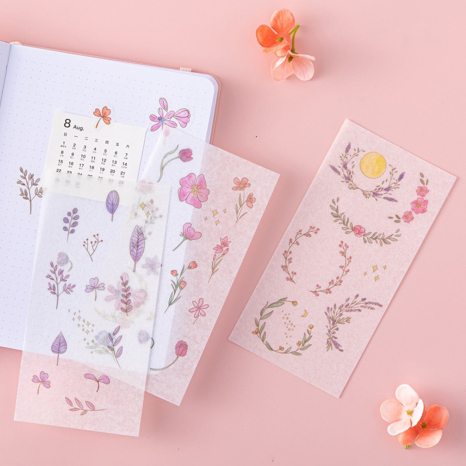Tsuki ‘Watercolour Garden’ Stickers - Set Of 10 - Image 3