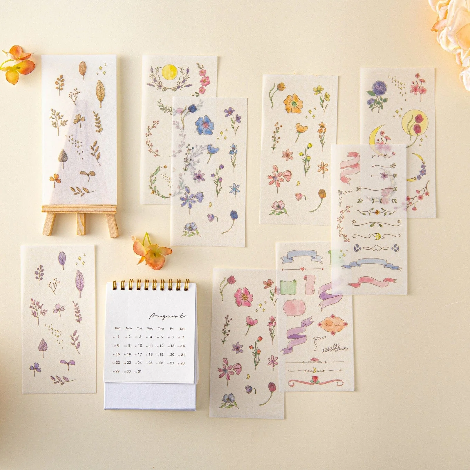 Tsuki ‘Watercolour Garden’ Stickers - Set Of 10 - Image 7