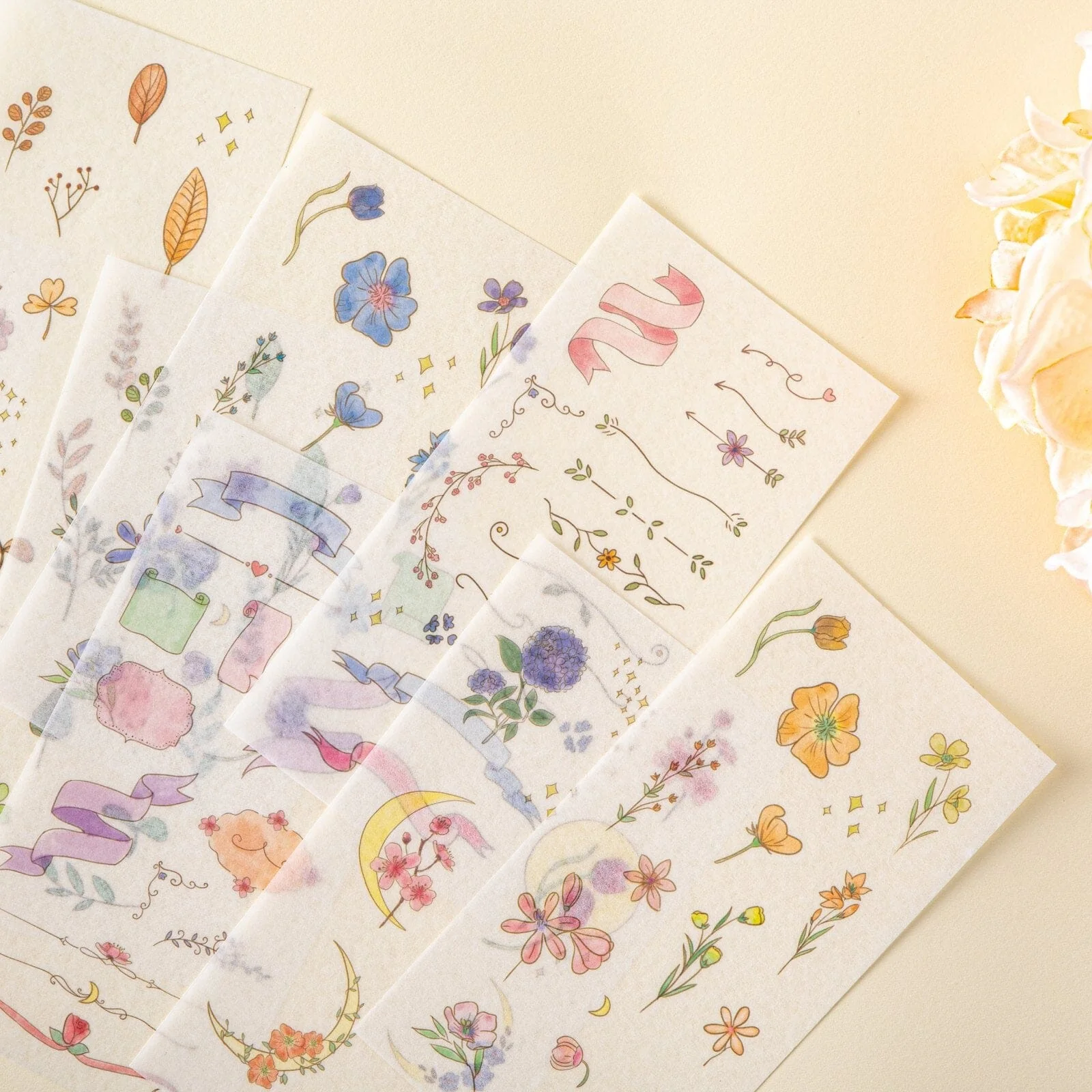 Tsuki ‘Watercolour Garden’ Stickers - Set Of 10 - Image 9