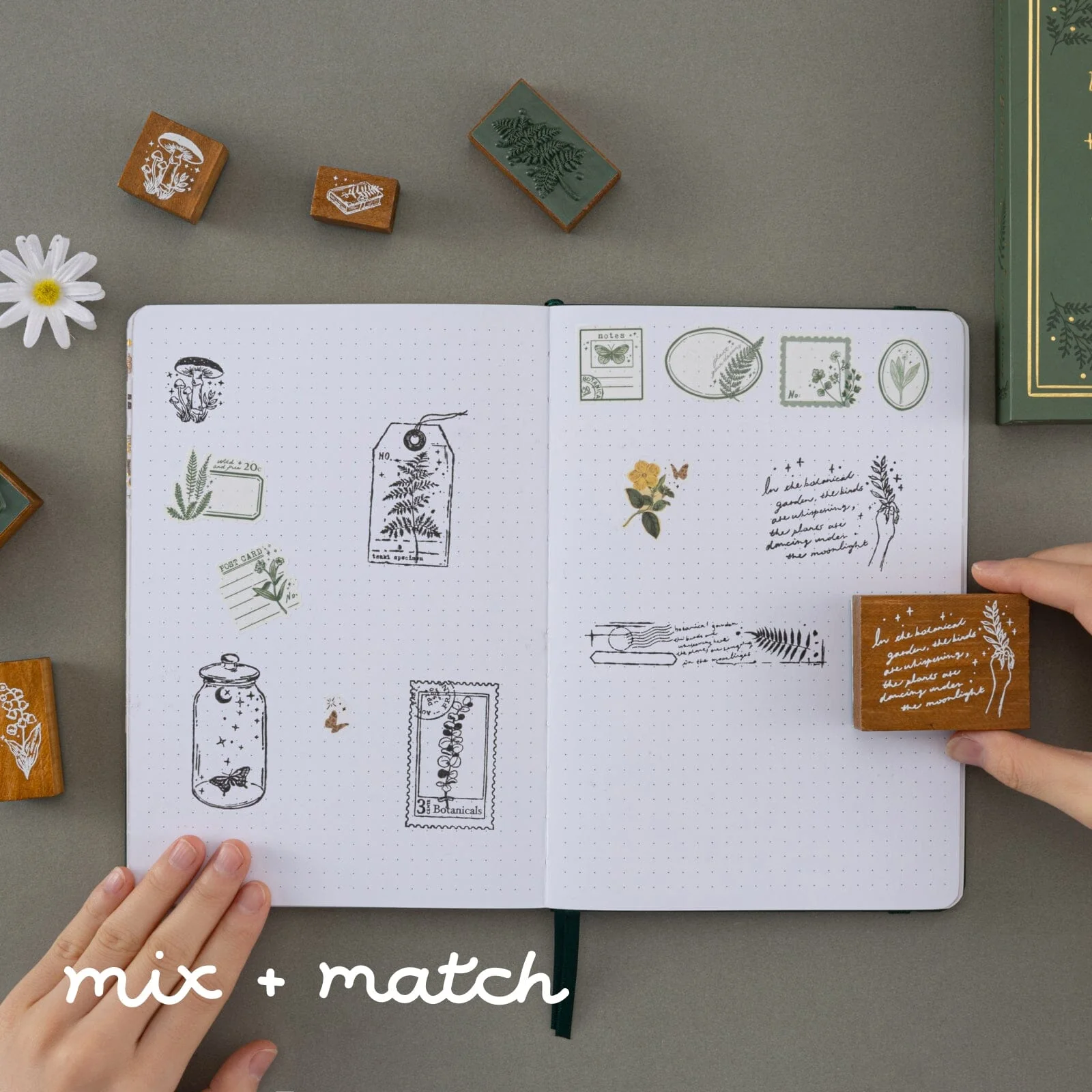 Tsuki ‘Whimsical Botanics’ Bullet Journal Stamp Set ☾ - Image 6