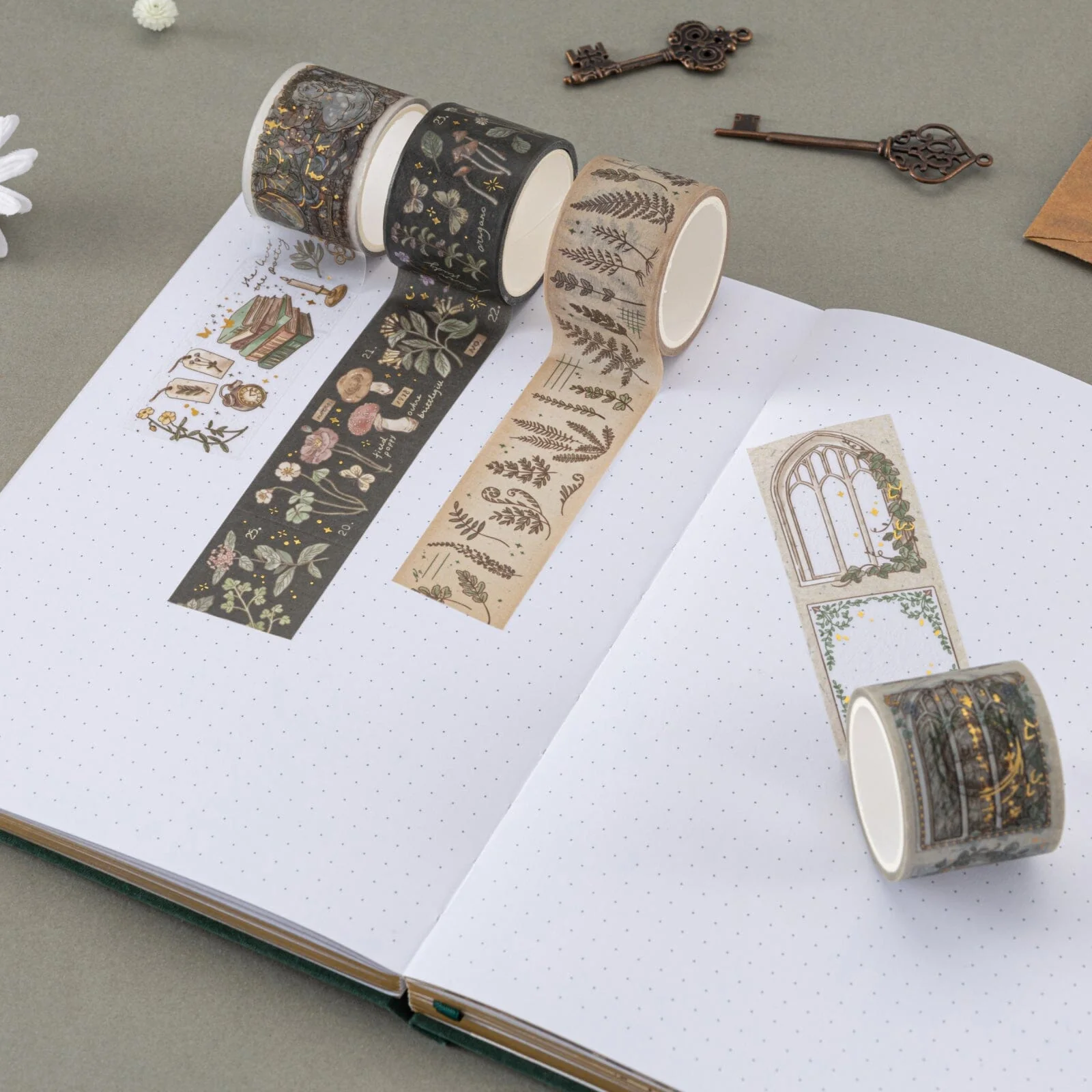Tsuki ‘Whimsical Botanics’ Washi Tape Set ☾ - Image 8