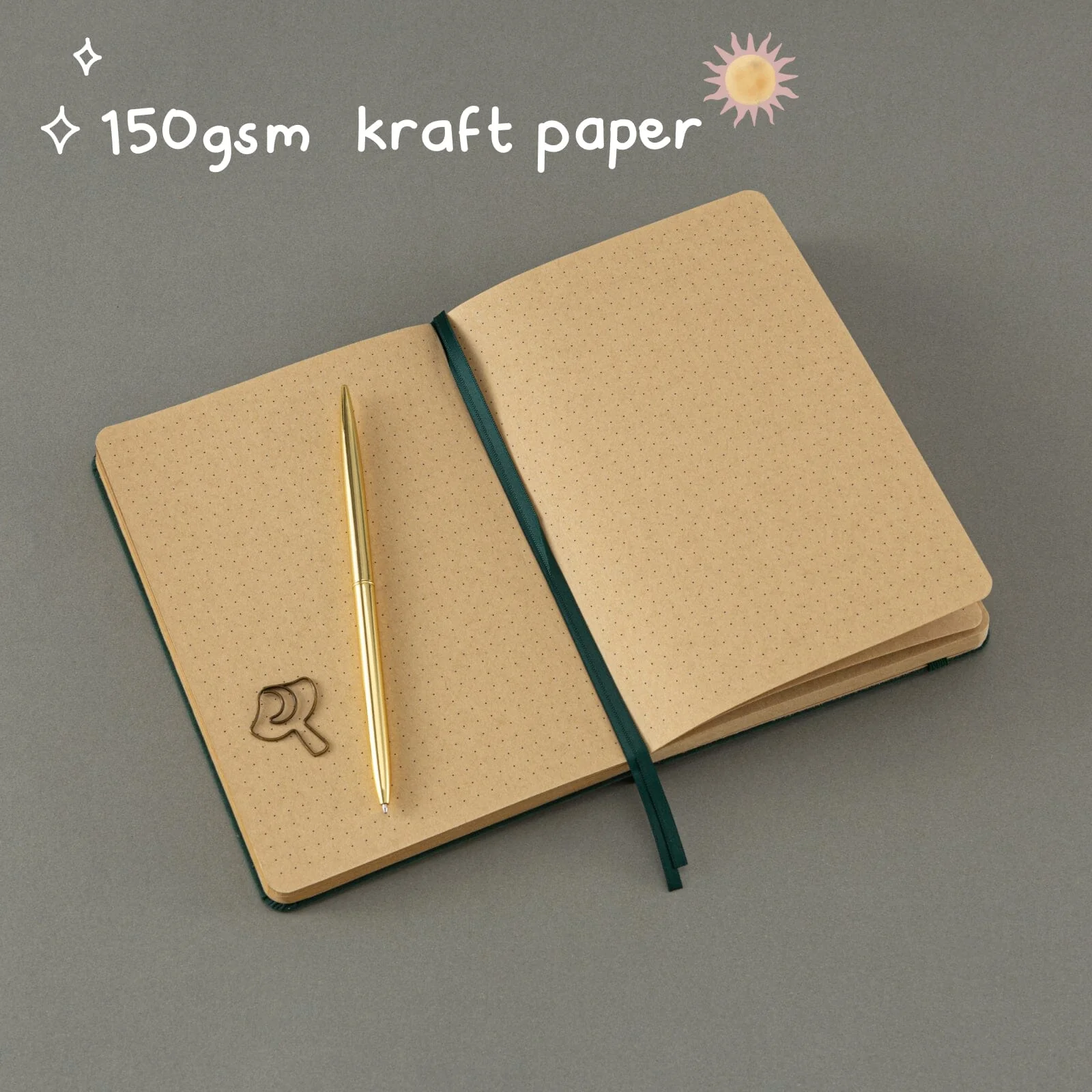 Tsuki ‘Whimsical Woodland’ Limited Edition Kraft Paper Bullet Journal in Original Size ☾ - Image 4