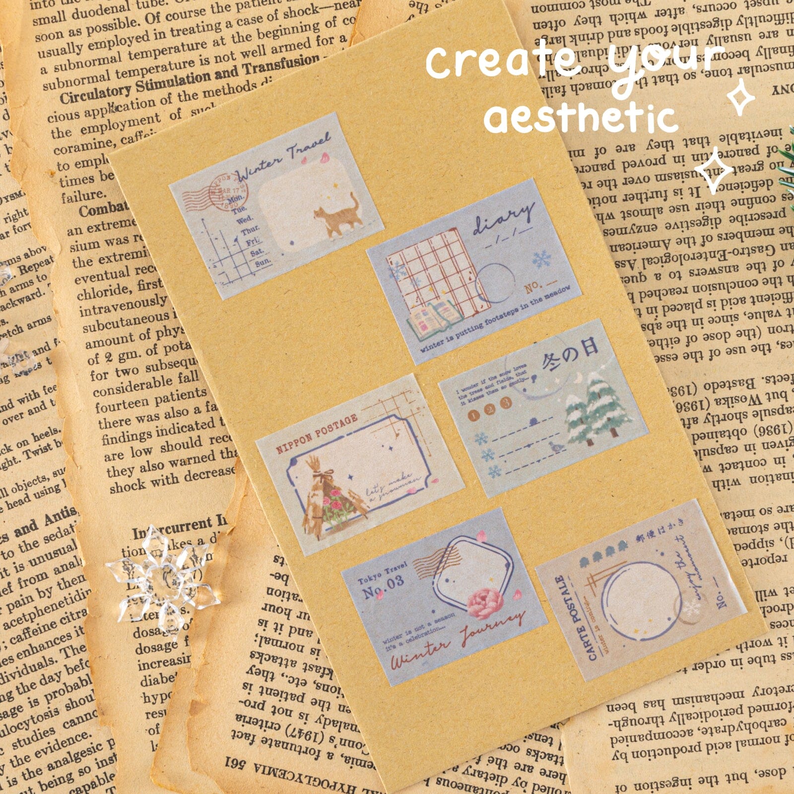 Tsuki ‘Winter Journey’ Washi Tape Set ☾ - Image 12