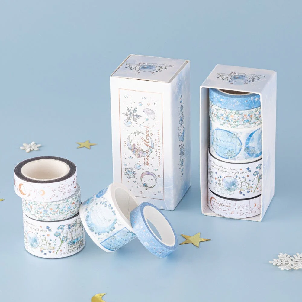 Tsuki ‘Winter Moonflower’ Washi Tape Set ☾ - Image 14