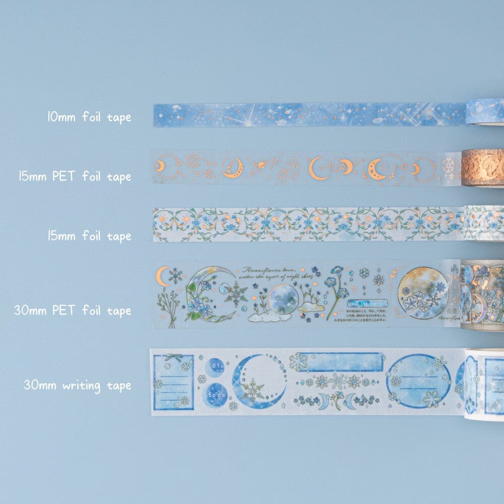 Tsuki ‘Winter Moonflower’ Washi Tape Set ☾ - Image 3