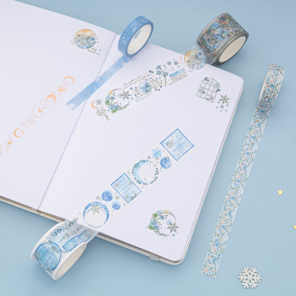 Tsuki ‘Winter Moonflower’ Washi Tape Set ☾ - Image 4